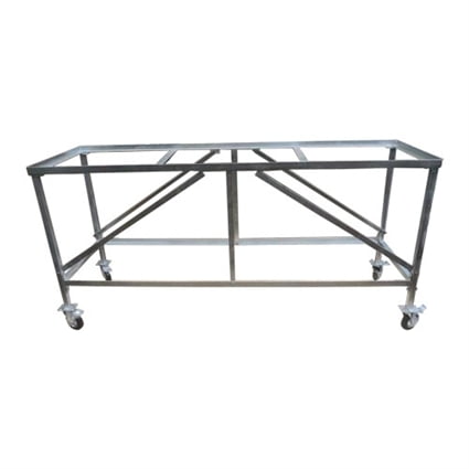 Weha 27" Galvanized Work Table w/ Wood Insert