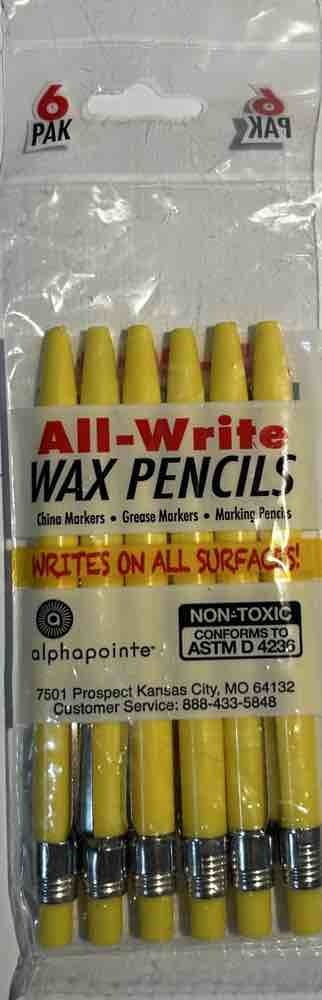 Marking Pencil - Yellow Grease - Bag of 6
