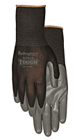 Bellingham Nitrile Tough Coated Black Gloves, 12 pairs, Large