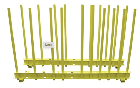 Weha Heavy Duty Remnant Rack, 60" Bases with 20-36" Posts