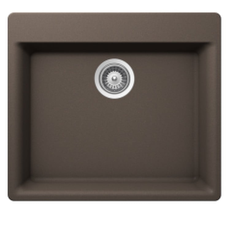 Medium Single Bowl Granite Composite - Brown