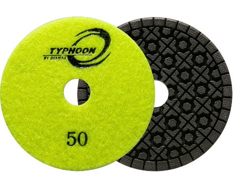 Typhoon Clover Polishing Pad - 4", 50 grit