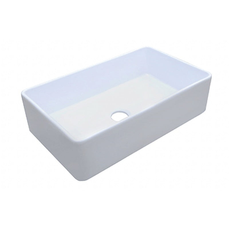 Large Single Bowl - White Apron, 33"