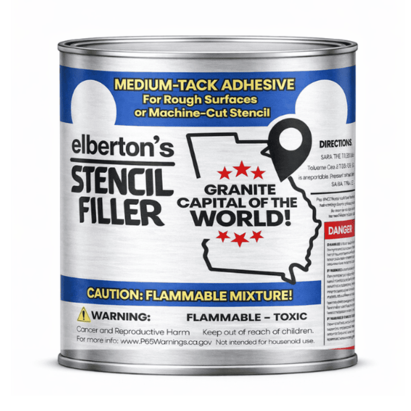 Elberton's Stencil Filler - Medium-Tack Adhesive, Gallon
