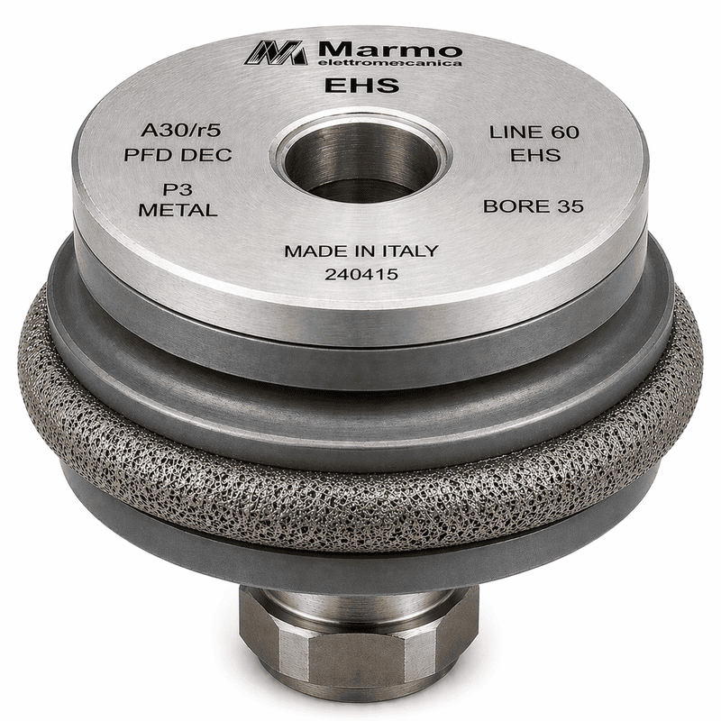 Marmo Elettromeccanica EHS Profile Wheel - Line 60, P3 Metal, EHS, A30/r5 PFD DEC, Bore 35 Fitting