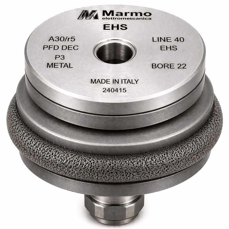 Marmo Elettromeccanica EHS Profile Wheel - Line 40, P3 Metal, EHS, A30/r5 PFD DEC, Bore 22 Fitting