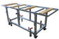 Weha 27" Adjustable Height Galvanished Work Table with 4 Levels/Stabilizers