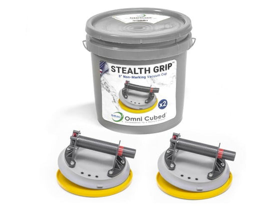 Omni Cubed Manual Vacuum Cups - Stealth Grip - 8" Cups