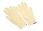 White Natural String Knit Glove, White Band, 12 pairs, Large