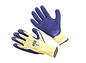 Blue Latex Coated Yellow Glove, 12 pairs, Large