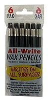 Marking Pencil - Black Grease - Bag of 6