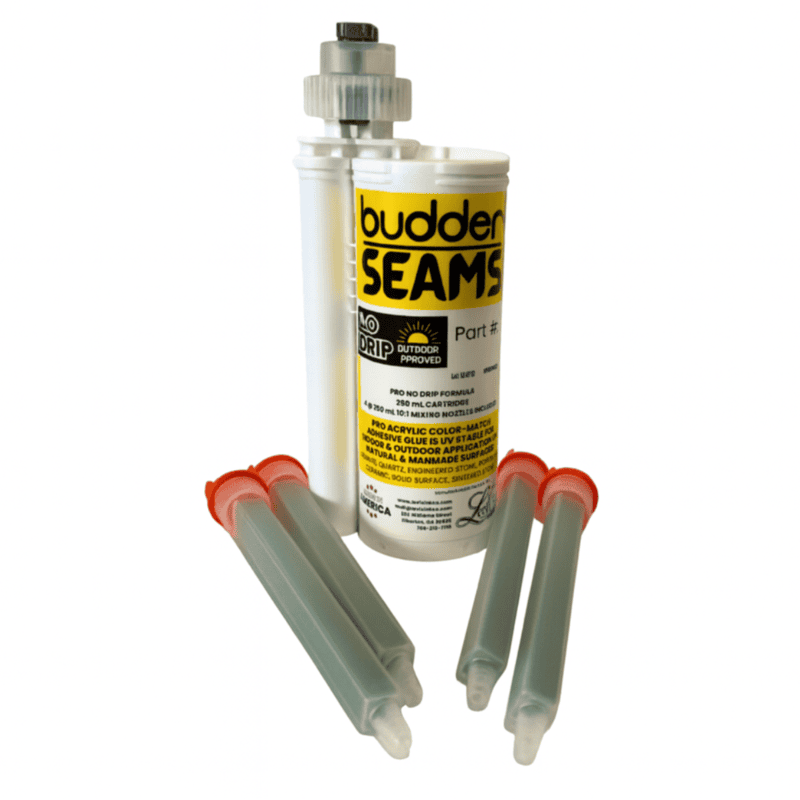 Budder Seams, No Drip UV Stable, 250mL Cartridge w/ 4 Mixing Nozzles - i-NATURAL