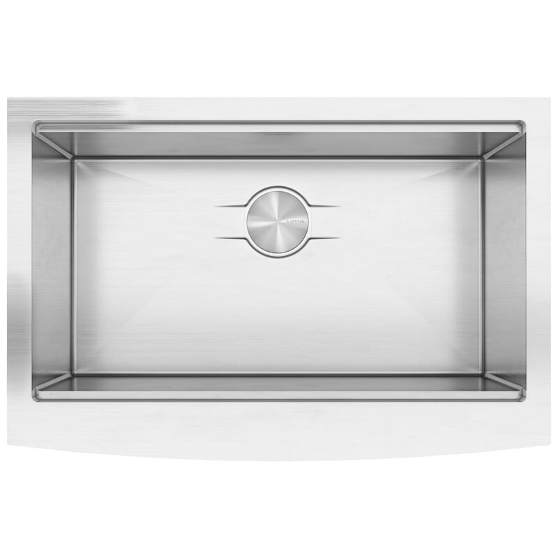 Large Single Bowl - 16g LZ Series, Workstation Apron, 33", Curved Front - 677263