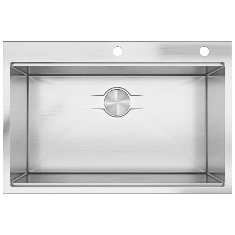Large Single Bowl - 16g LZ Series, 33" Workstation Drop-In with 2 Holes - 438783