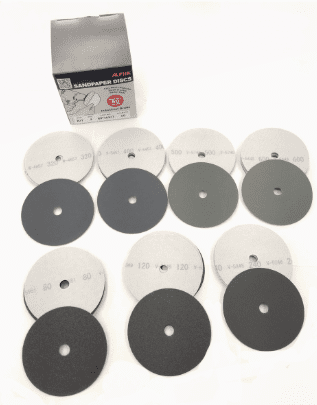Alpha Hook And Loop Sandpaper, 50 Pack, 4", Assorted Kit