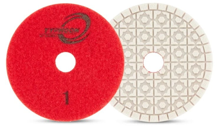 Typhoon ES White 3 Step Wet Polishing Pad - Step 1