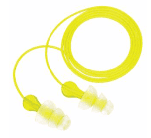 3M Tri-Flange Ear Plugs, Corded, 1-pr