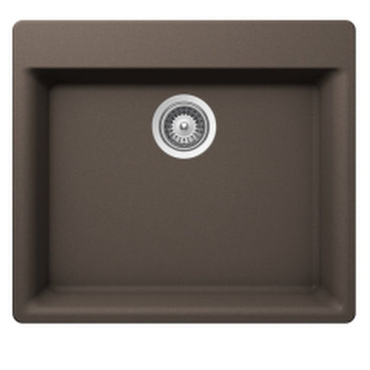 Medium Single Bowl Granite Composite - Brown