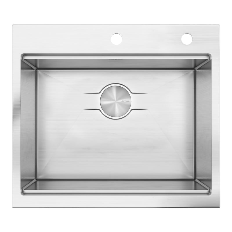 Medium Single Bowl - 16g LZ Series Workstation, 25" Drop-In with 2 Holes - 778272