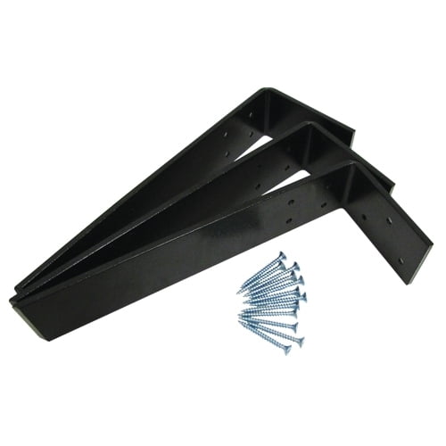 Countertop Support Bracket - 12" Overhang L-Shape - 3pk