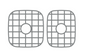 Grid Set for Double Offset Bowl, Straight Back - Stainless, H Series