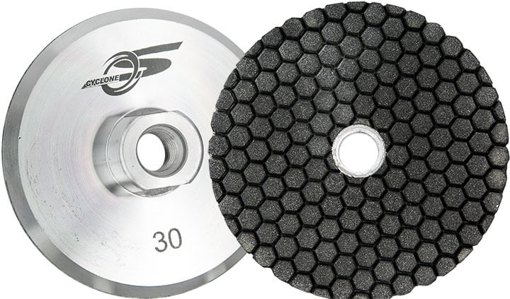 Cyclone Resin Cup Wheel w/ Aluminum Backer - 4", 100 grit