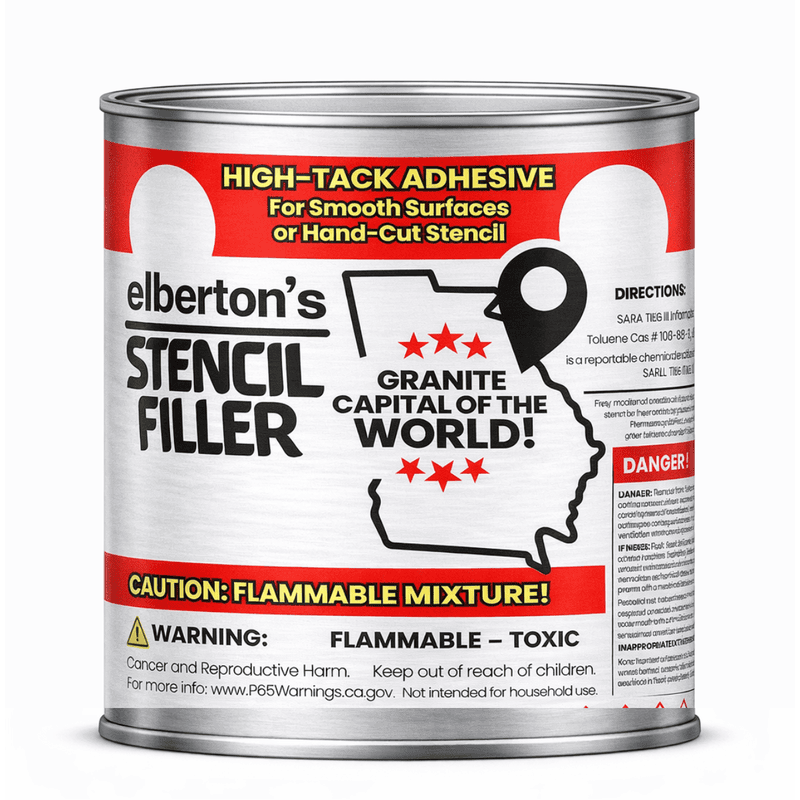 Elberton's Stencil Filler - High-Tack Adhesive, Quart