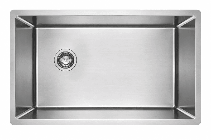 Large Single Bowl - 18g HZX Series, Offset Drain