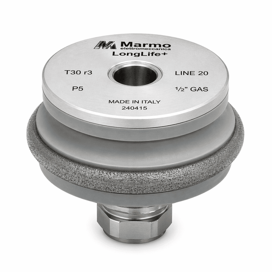 Marmo Elettromeccanica LongLife+ Profile Wheel - Line 20, P5 Rubber, T30/r3, 1/2" Fitting
