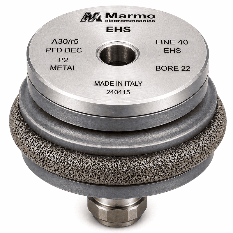 Marmo Elettromeccanica EHS Profile Wheel - Line 40, P2 Metal, EHS, A30/r5 PFD DEC, Bore 22 Fitting
